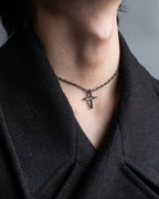 “Tiffany&Co”twisted cross designed silver 925 necklace