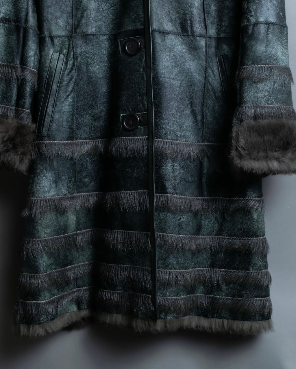 Vintage Rabbit & Fox Real Fur Coat