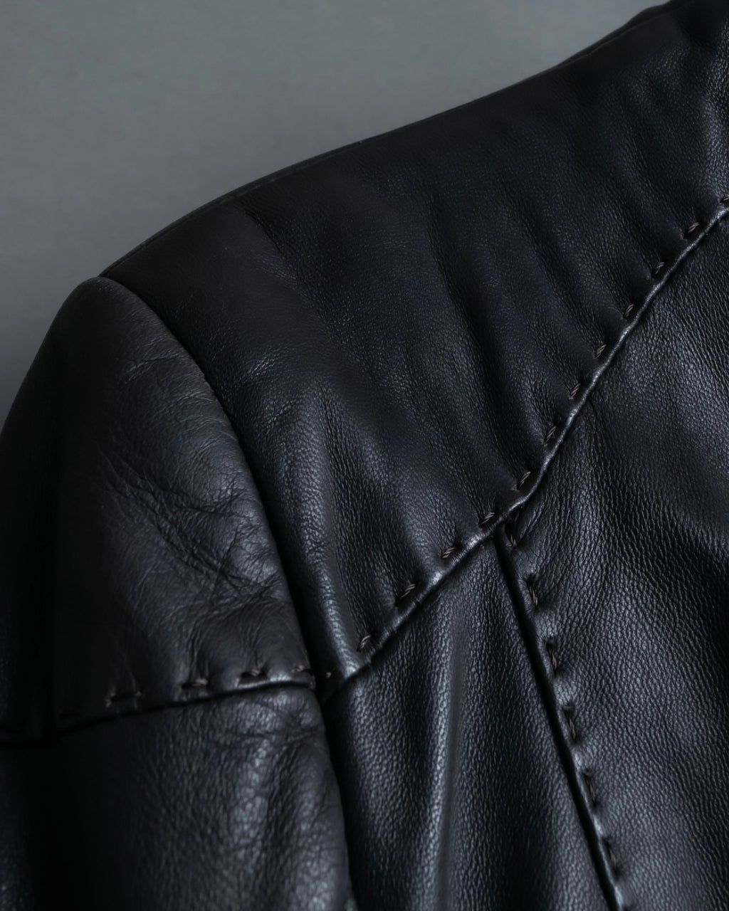 "Emporio Armani" leather stitch special design jacket