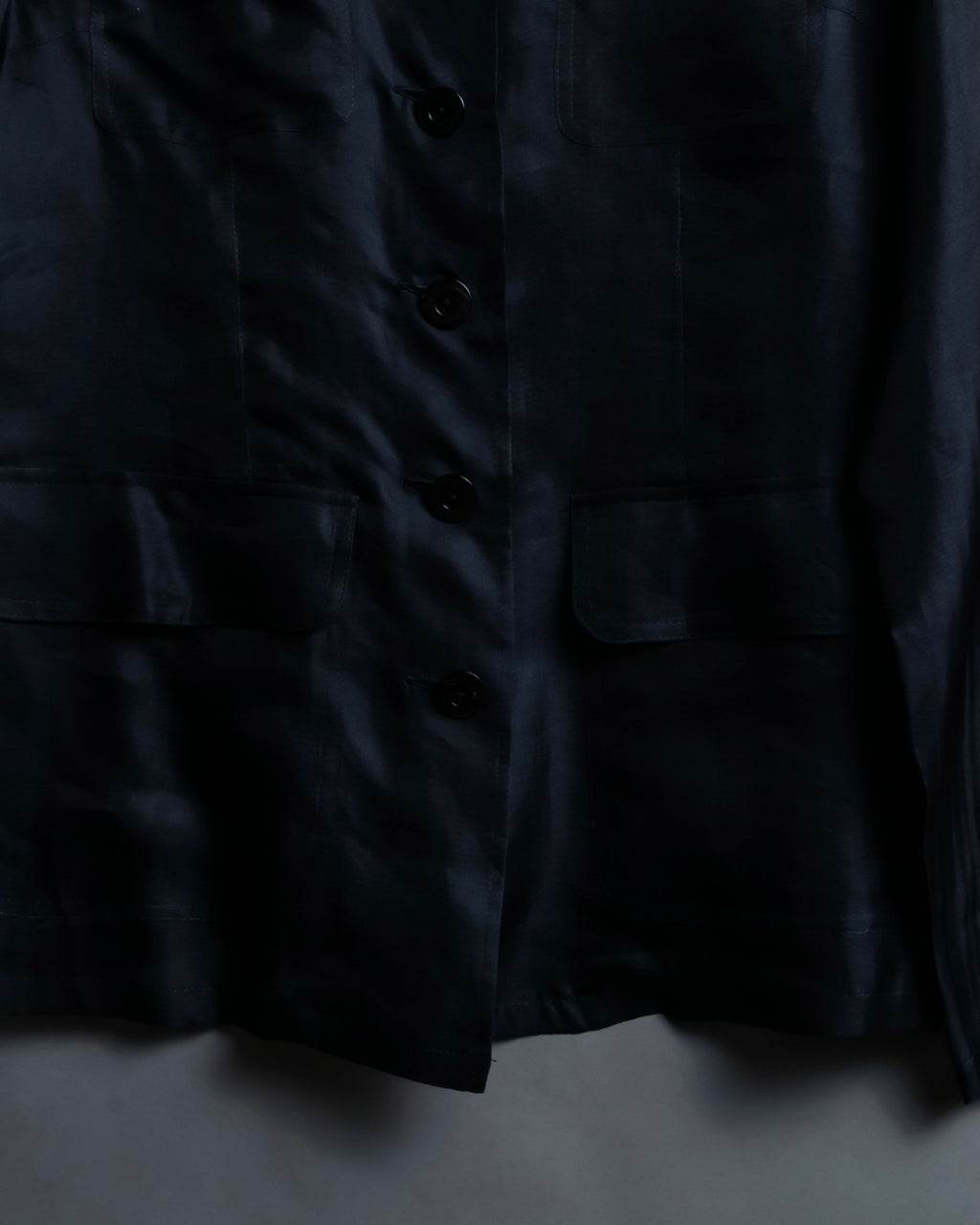 "BALENCIAGA" Silk sheer box designed shirt