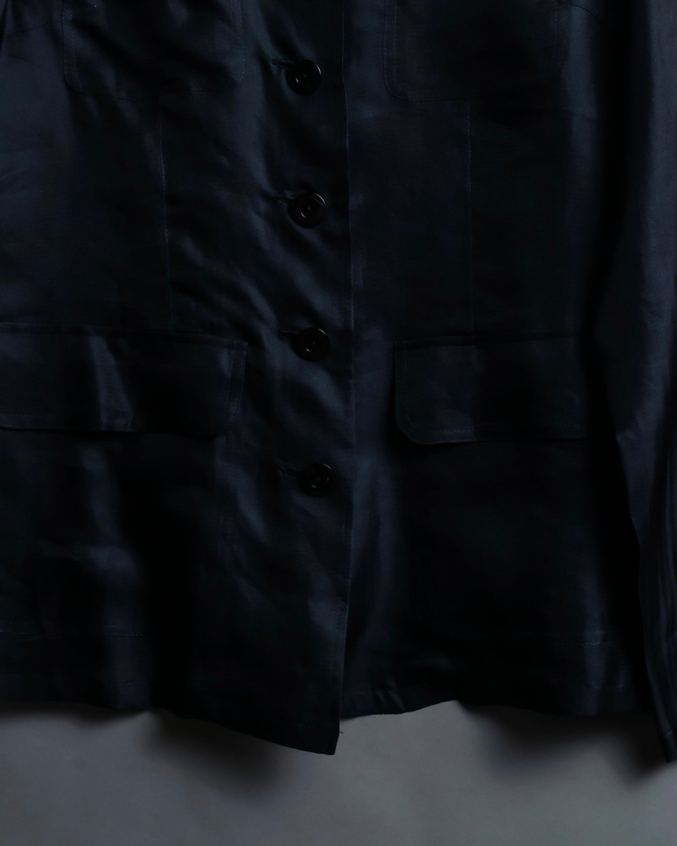 "BALENCIAGA" Silk sheer box designed shirt