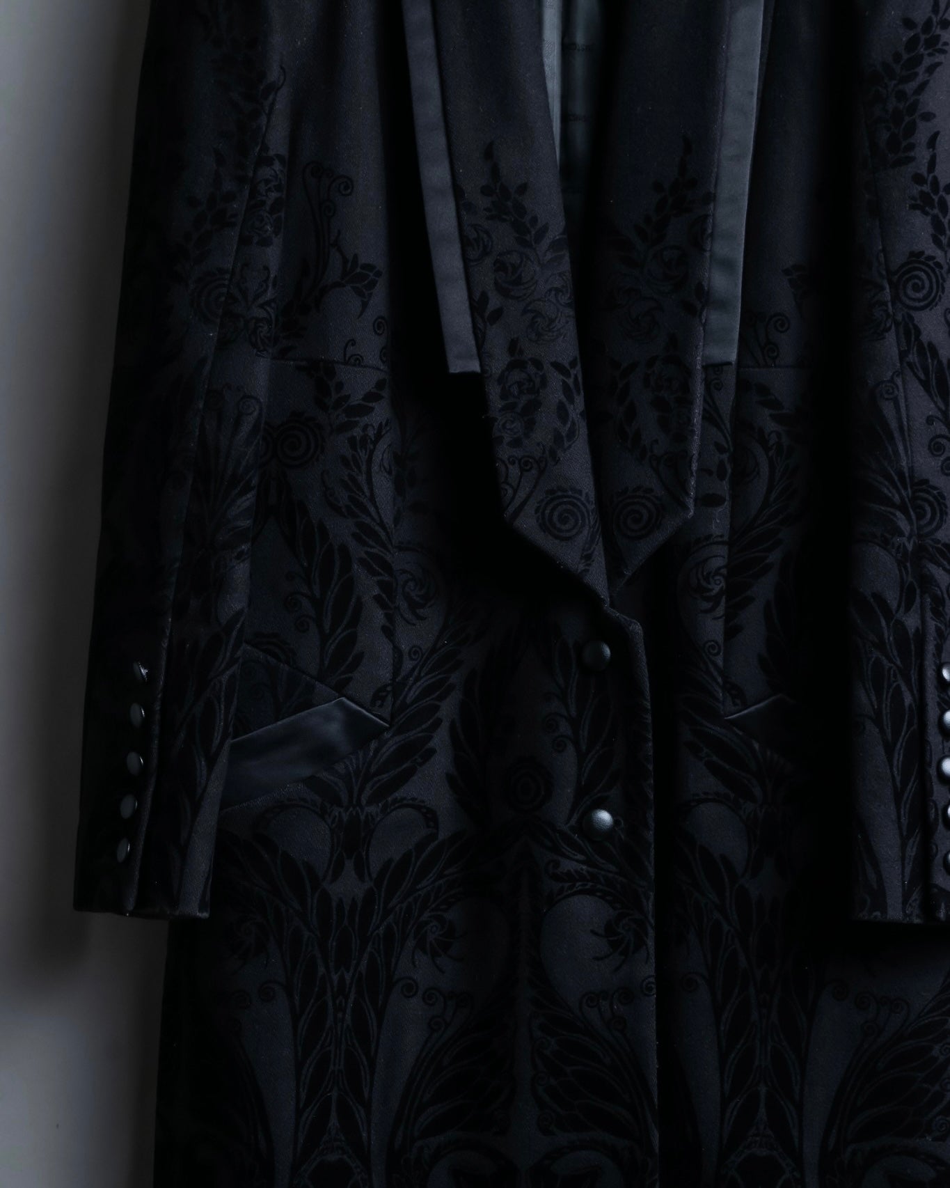 "Just Cavalli" Botanical tattooed wool coat