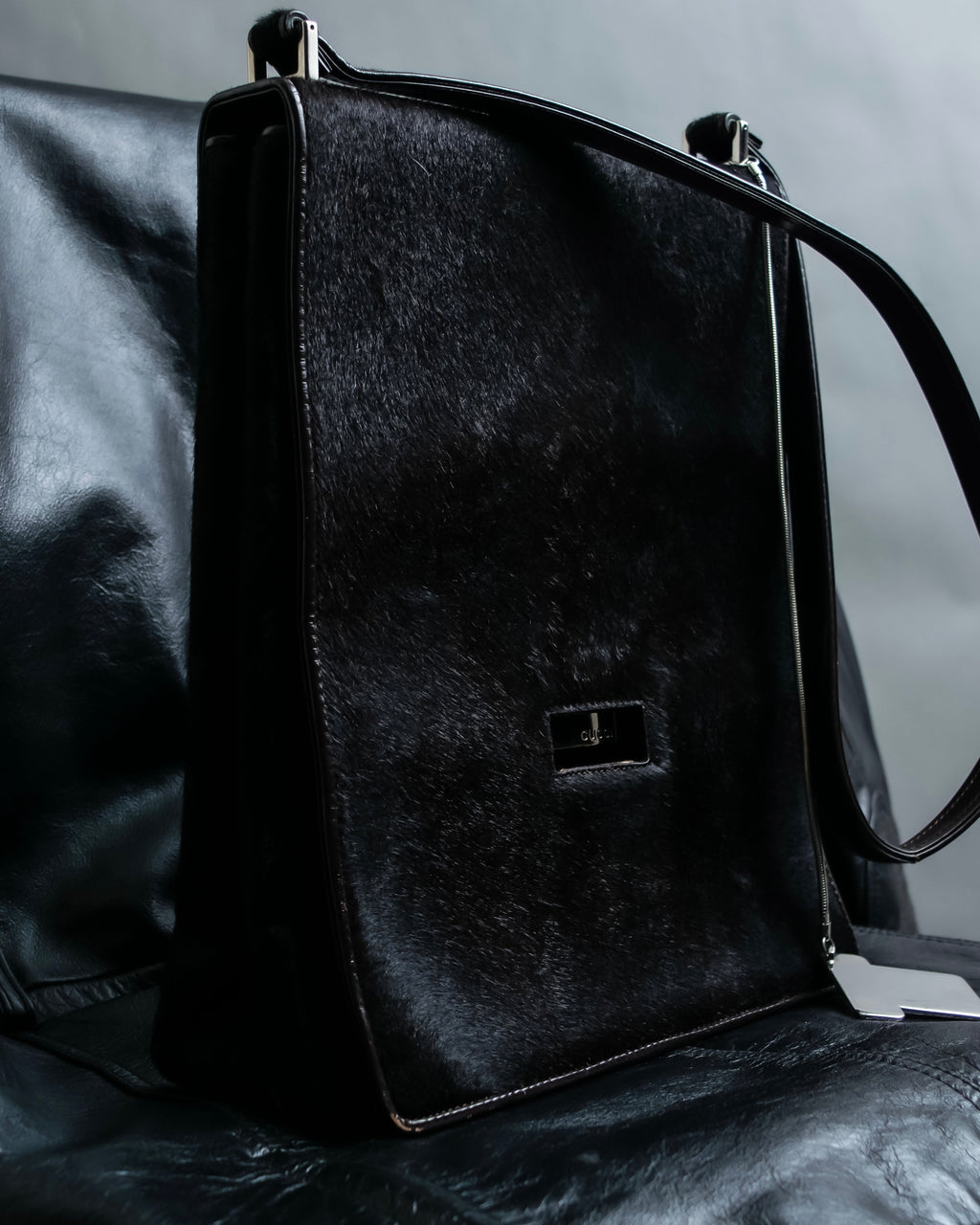 "GUCCI" Harako fur square shoulder bag