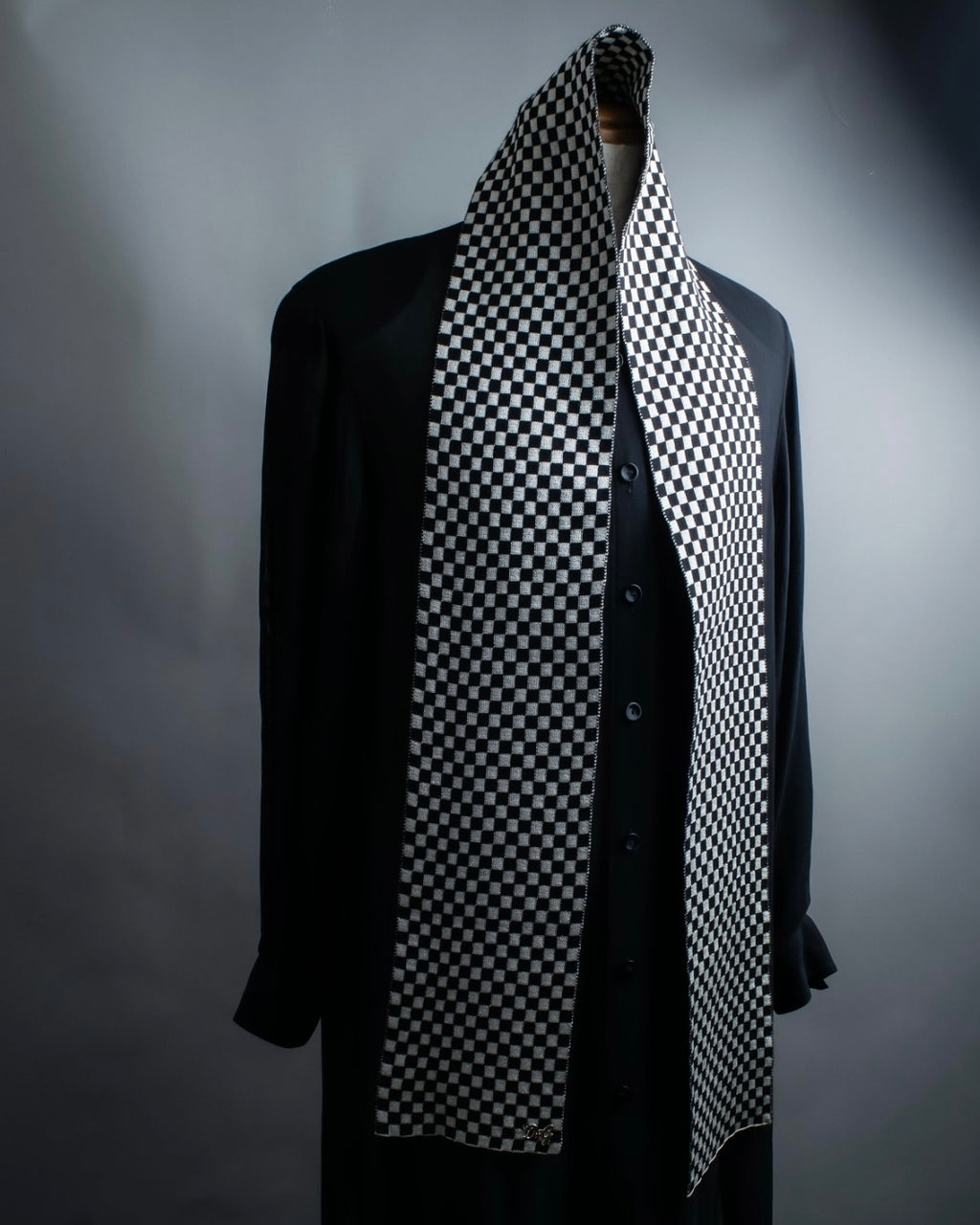 "DOLCE&amp;GABBANA" checkered pattern glitter stole