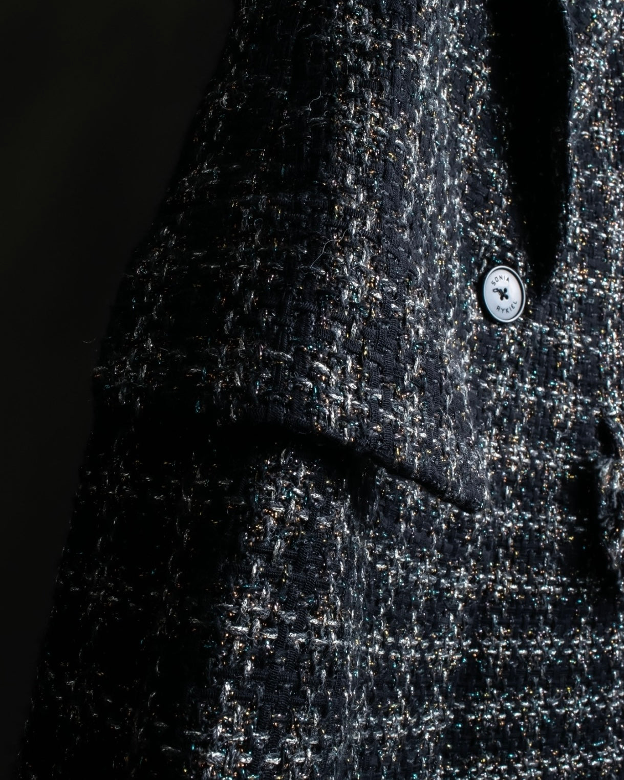 "SONIA RYKIEL" Lamé tweed classical tailored jacket