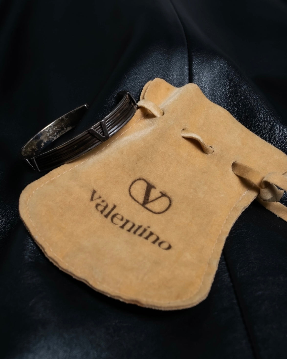 "VALENTINO" vintage iron bangle