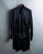 "BALENCIAGA" Trench design silk dress