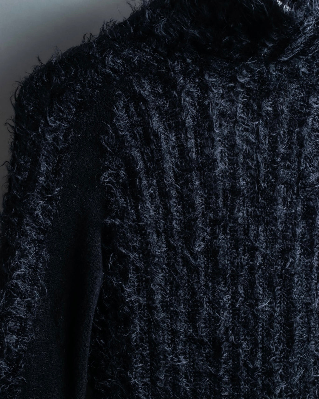 "FENDI" mohair shaggy long cardigan