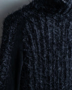 "FENDI" mohair shaggy long cardigan