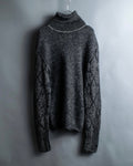 "VERSUS" Mohair blend lana wool high neck design knit