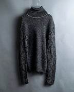 "VERSUS" Mohair blend lana wool high neck design knit