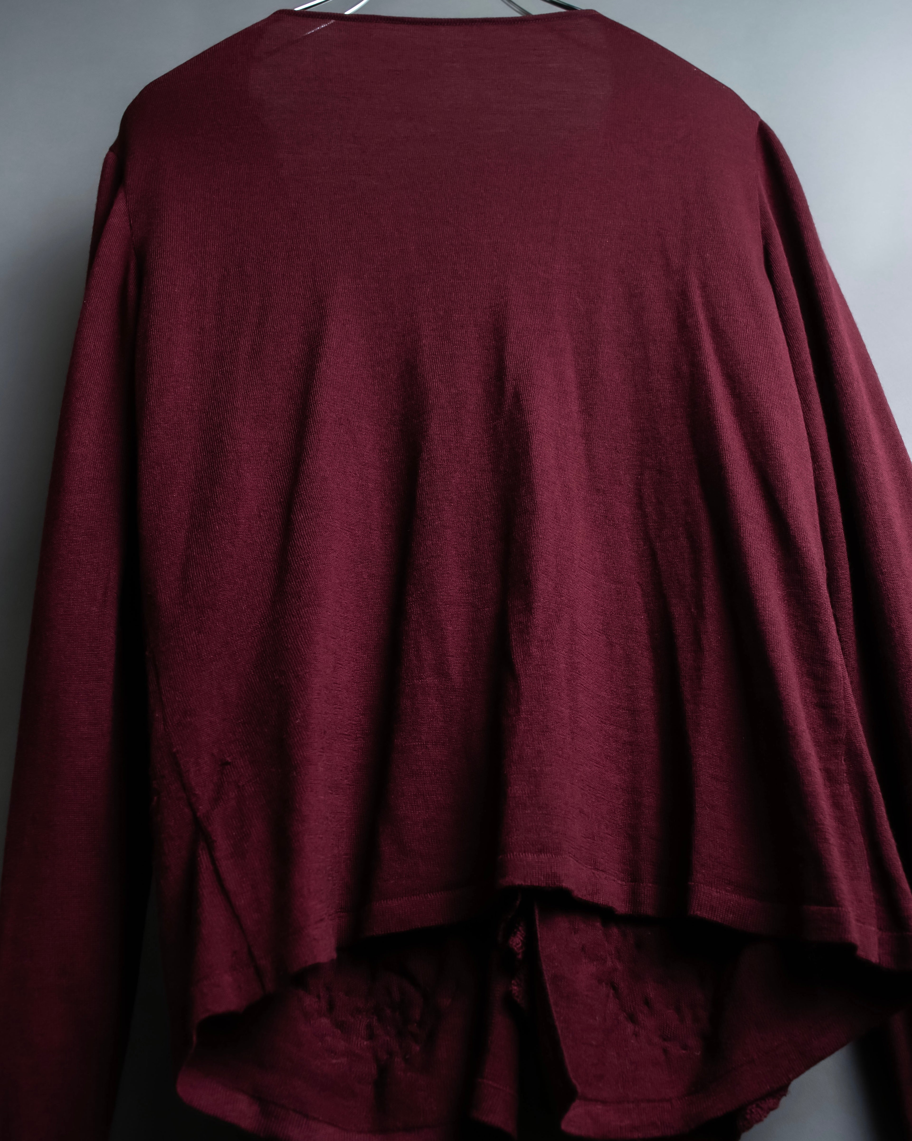 "VALENTINO" Virgin wool ruffled flower design cardigan