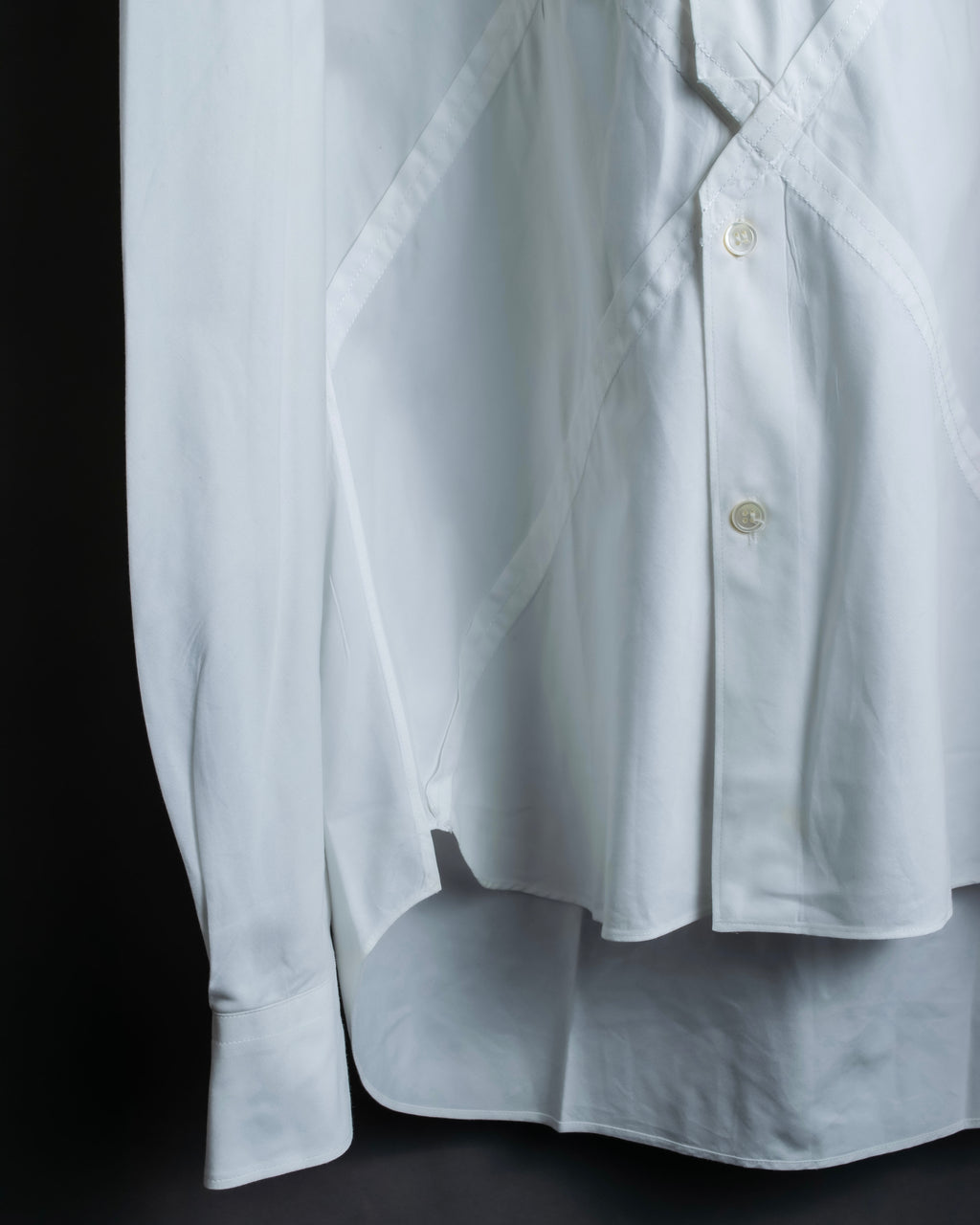 “Comme des Garçons Homme Plus Ever Green” special diagonal cut designed shirt