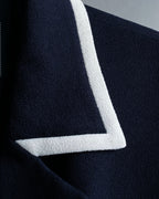 “Burberrys” open collar piping designed jacket