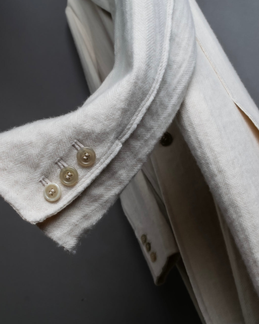 "SOWER" cashmere cotton double breasted tailored jacket