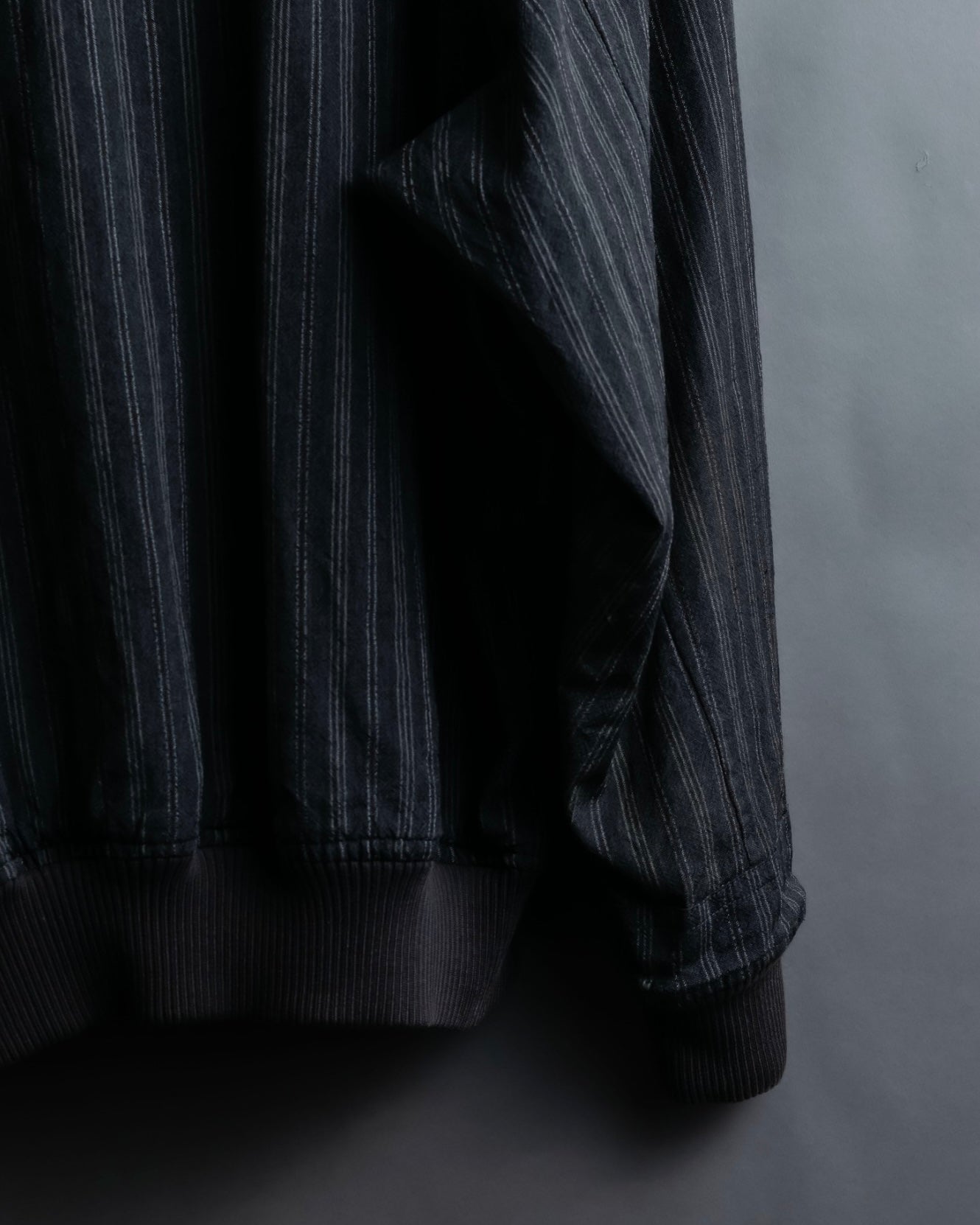 "Comme des Garcons Homme" distressed zip-up striped blouson