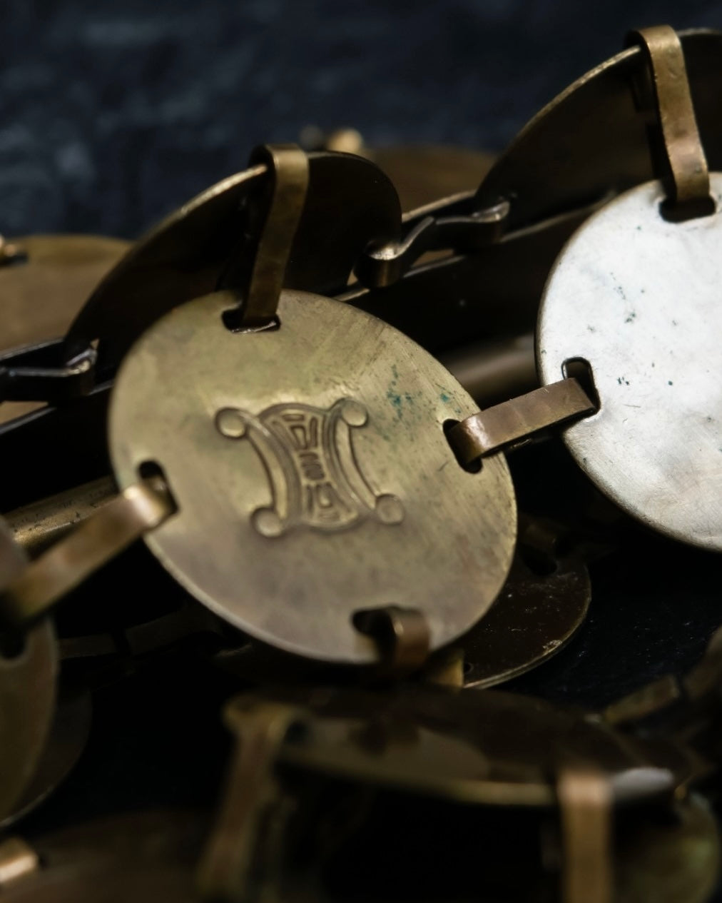 "CELINE" Round metal antique bracelet