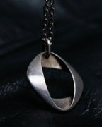 “Georg Jensen” inside out designed silver chain necklace