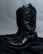 Vintage Blue Embroidered Wester Boots