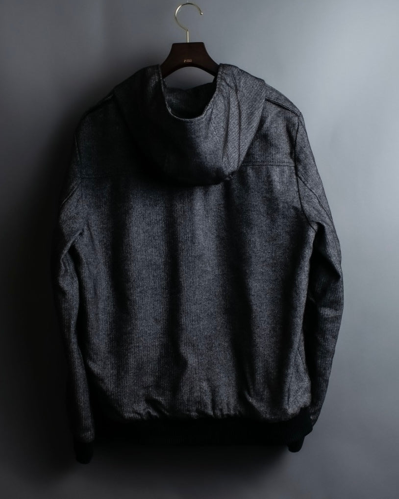 "JUNYA WATANABE" Cotton Herringbone Hoodie Jacket