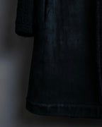 "BALENCIAGA" Opossum Fur Boa Leather Special Coat