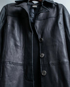 Vintage Leather x CORDUROY combination trench coat