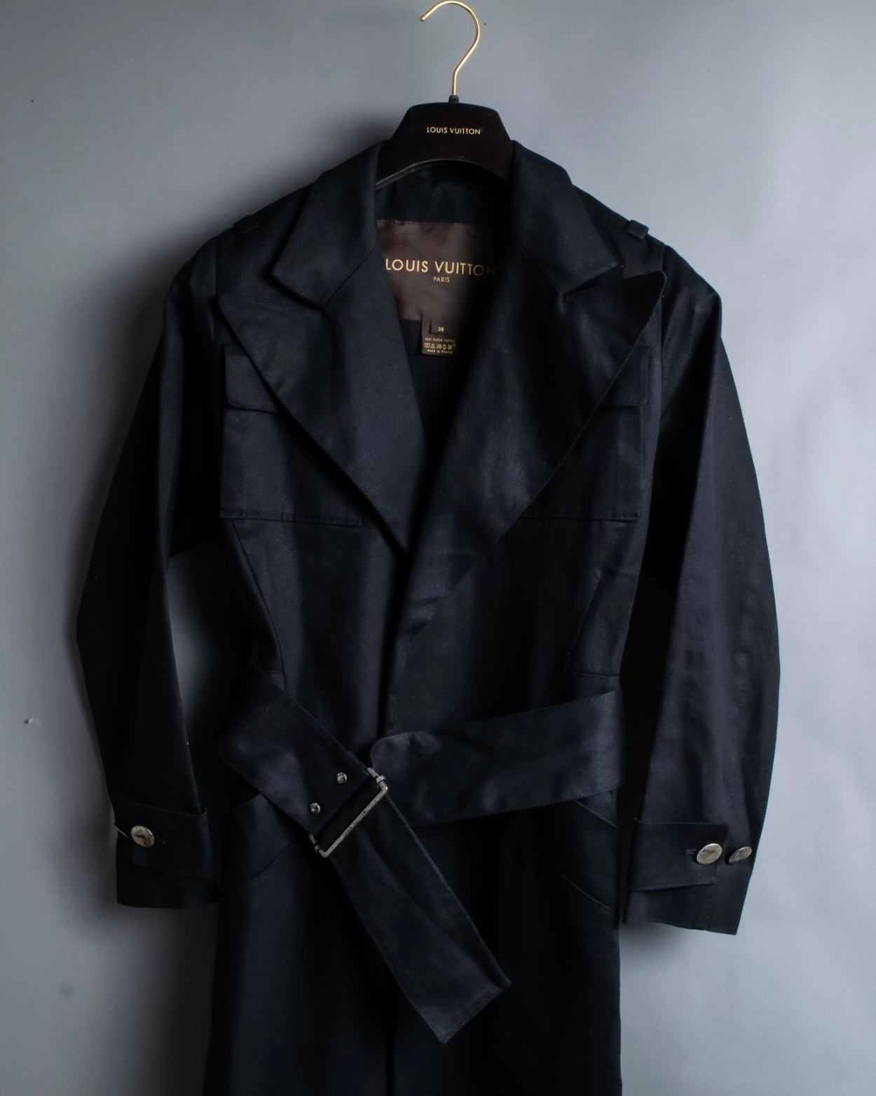 "Louis Vuitton" Peak lapel cotton coat