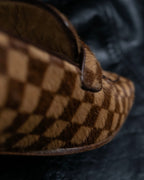 "Louis Vuitton" Damier designed unborn calf loafer