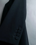 "Alexander wang"Leather piping tailored jacket with back fastening design