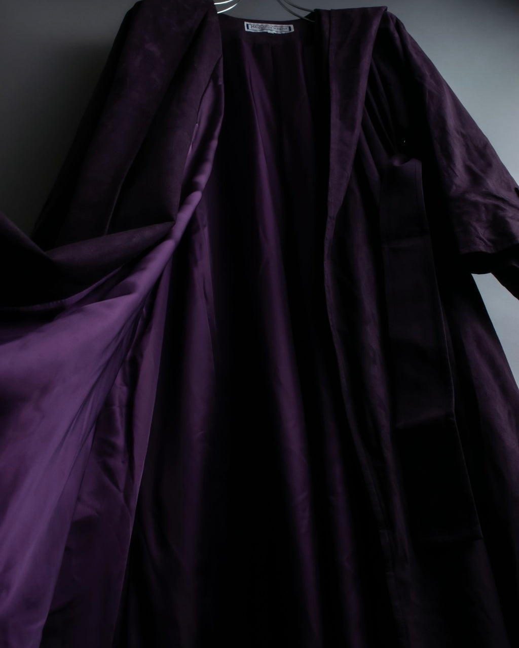 "80s Yves Saint Lauren" Oversized hooded spring coat