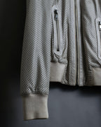 "Dolce & Gabbana" Leather mesh off-white blouson