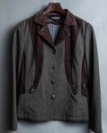 "KANSAI BIS" tailored corduroy combination jacket