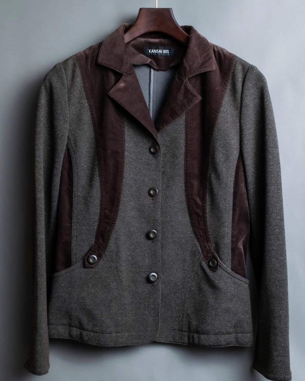 "KANSAI BIS" tailored corduroy combination jacket