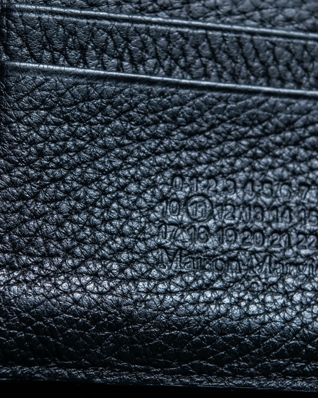 "Maison Margiela" stitched leather wallet