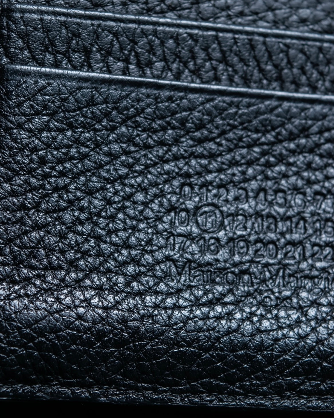 "Maison Margiela" stitched leather wallet