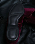 "HERMES" Velvet dress indoor shoes