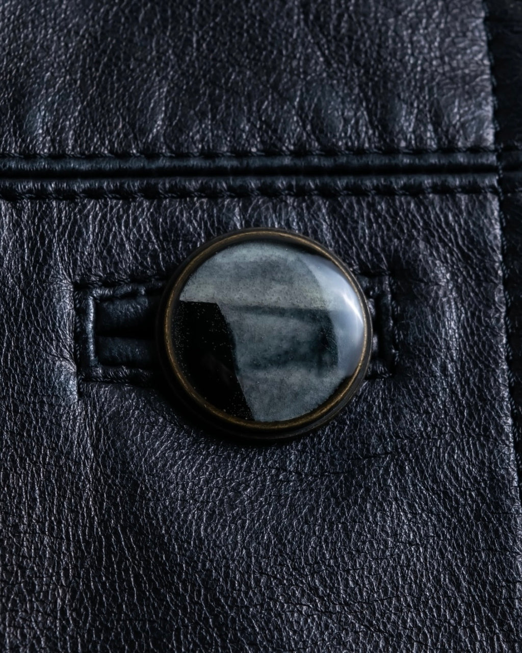 "Issey Miyake" Archive leather coat