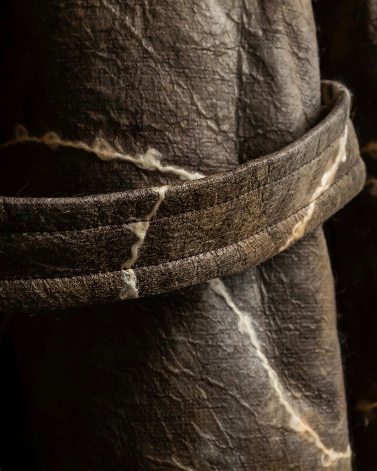 "NIEDIECK" Yarn sewn fur special hoodie jacket