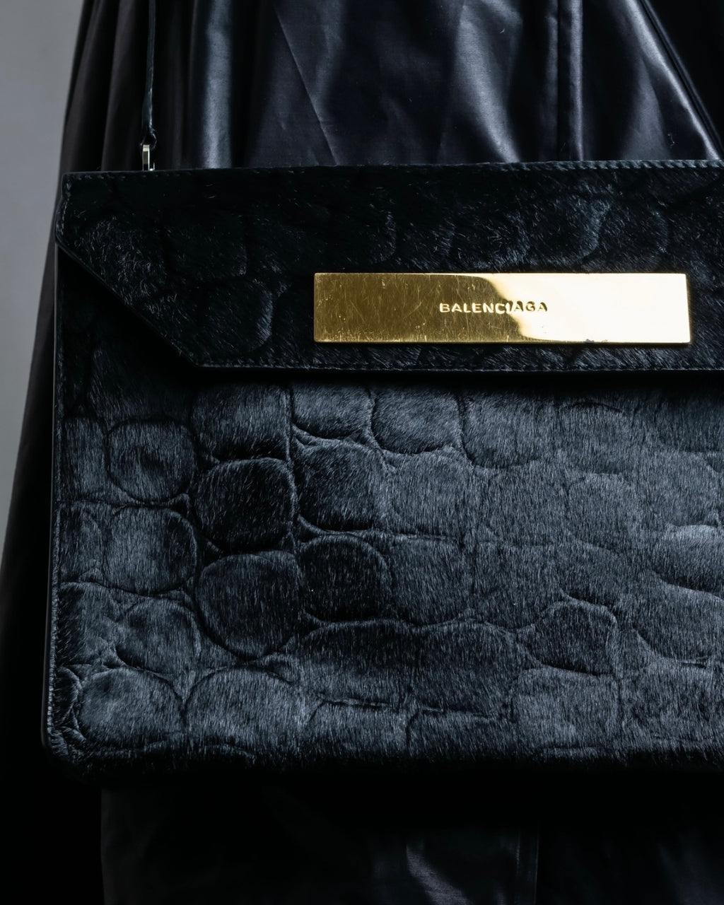 "BALENCIAGA" Haracofur leather shoulder bag