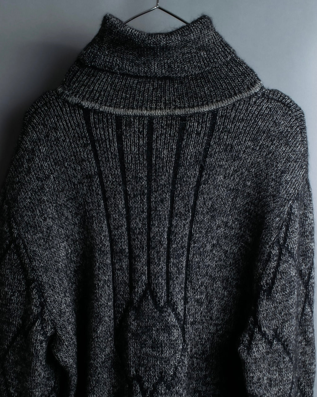 "VERSUS" Mohair blend lana wool high neck design knit