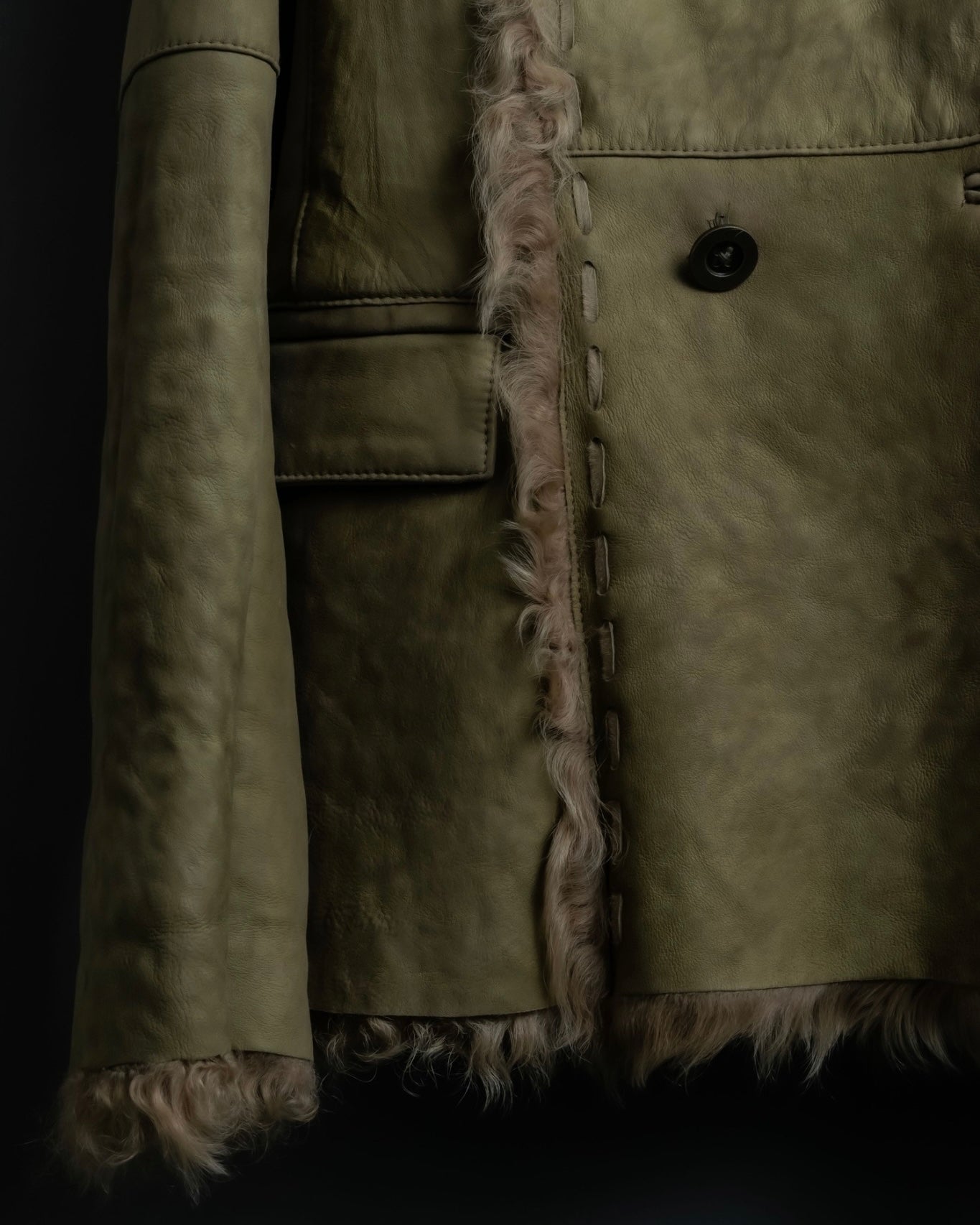 Vintage kargan lamb suede combination jacket