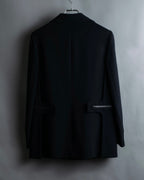 "Alexander wang"Leather piping tailored jacket with back fastening design