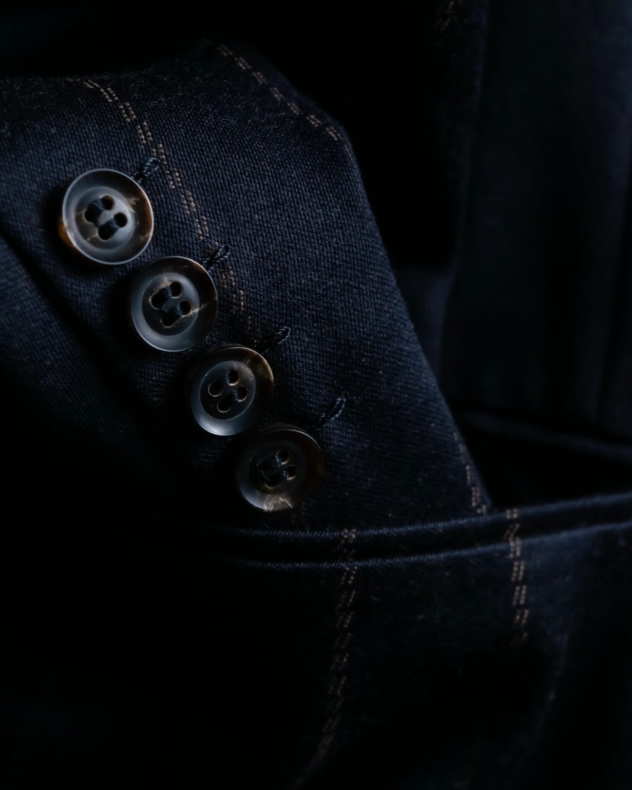 "Christian Dior" stitch design stripe black set up