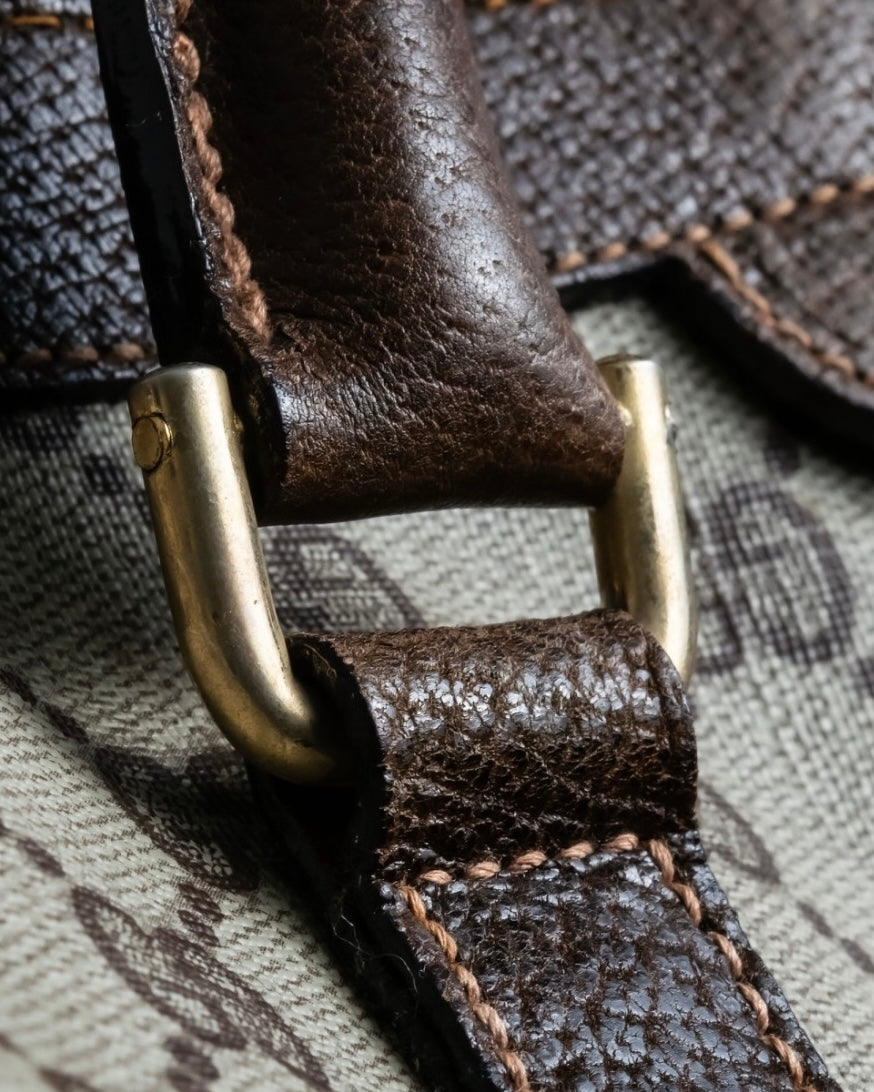 "OLD GUCCI" GG plus shelly line handbag