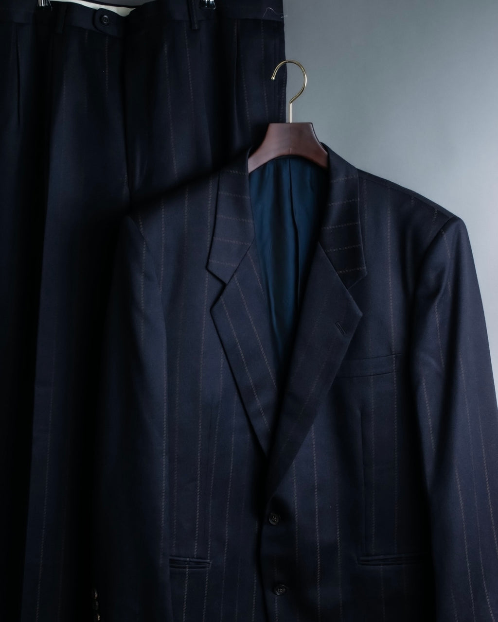 "Christian Dior" stitch design stripe black set up