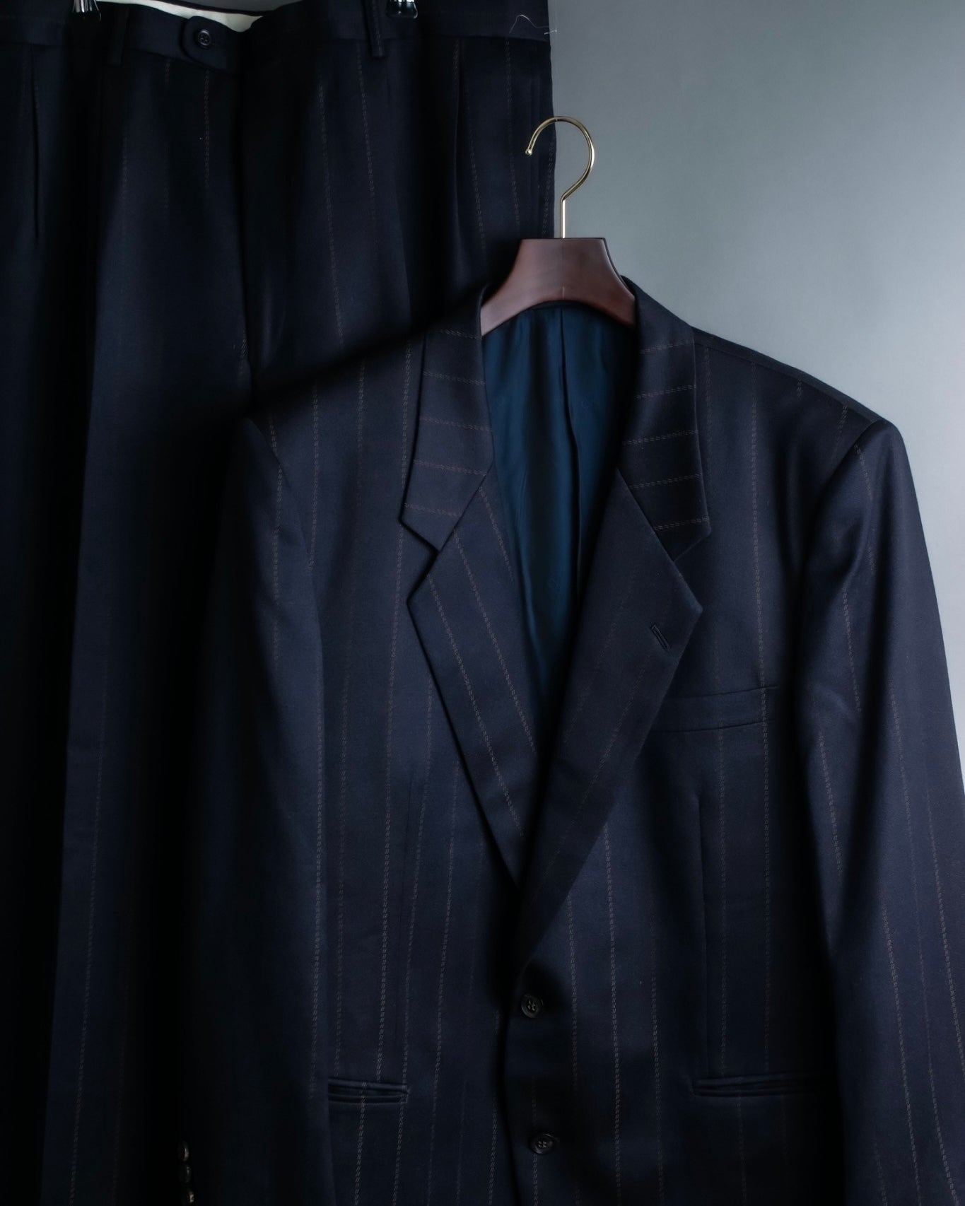 "Christian Dior" stitch design stripe black set up