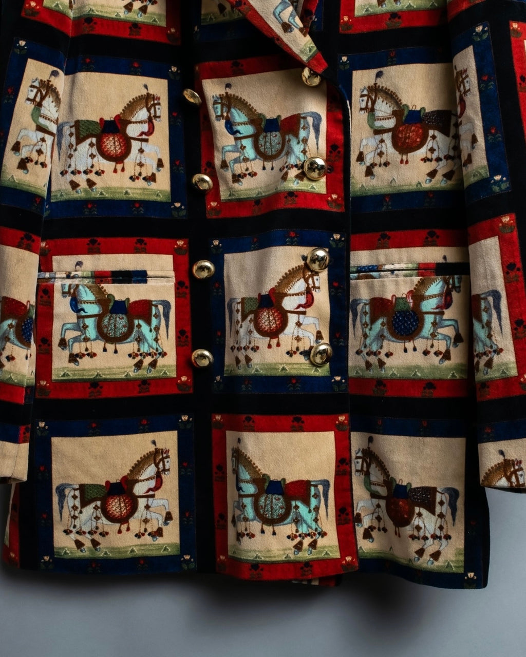 "EMPORIO ARMANI" Total Horse Pattern Four Button Jacket