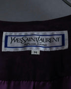"80s Yves Saint Lauren" Oversized hooded spring coat