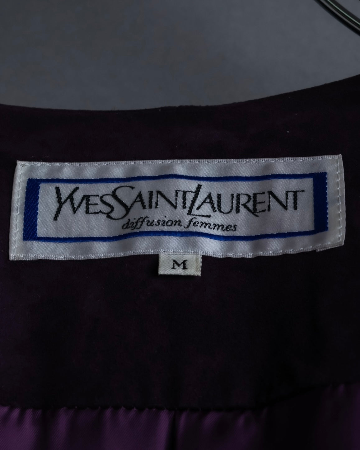 "80s Yves Saint Lauren" Oversized hooded spring coat
