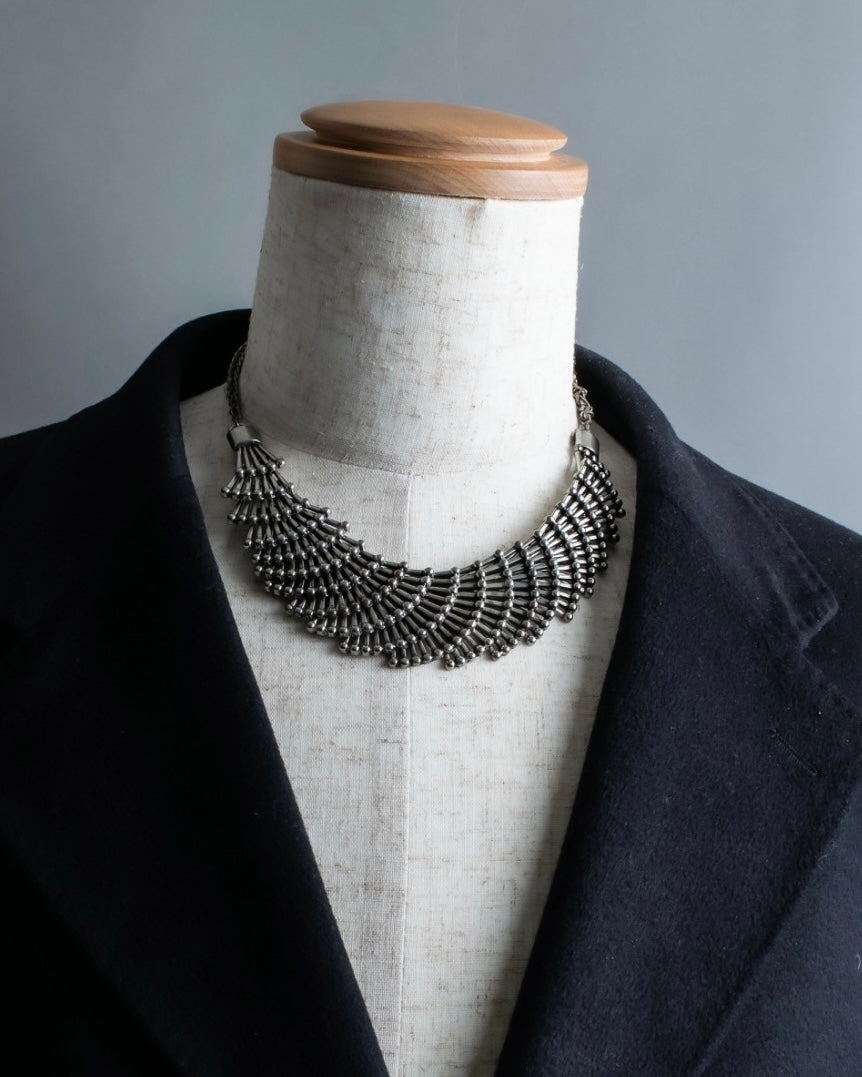 Vintagefolded iron necklace